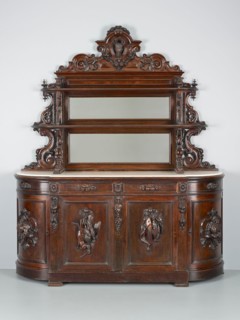 Sideboard, 1850/57, Alexander Roux, American, born France, c. 1813–1886, New York, Rosewood,