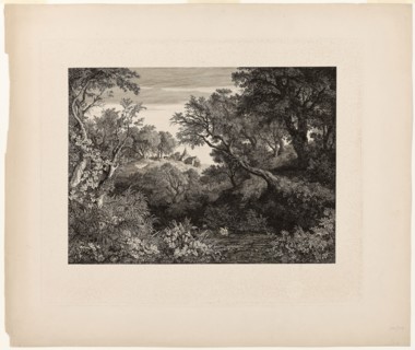 The Large German Landscape, 1841, Johann Wilhelm Schirmer, German, 1807-1863, Germany, Etching on