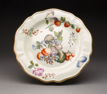 Plate, c. 1735, Du Paquier Porcelain Manufactory, Austria, 1718-1744, Vienna, Hard-paste porcelain,