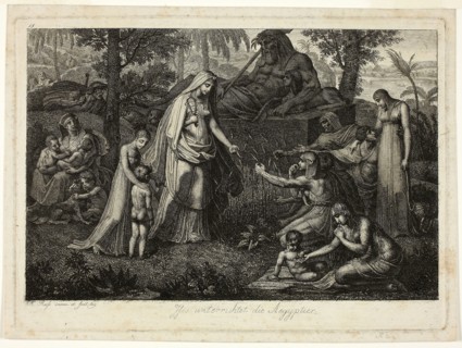 Isis Instructing the Egyptians, 1809, Carl Russ, Austrian, 1779-1843, Austria, Etching, with plate