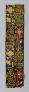 Ribbon, 19th century, France, Silk, plain weave with supplementary patterning warp and