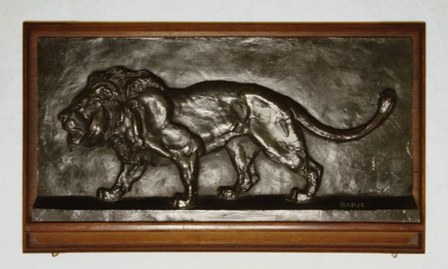 Relief of a Walking Lion, 1850/1900, Antoine Louis Barye, French, 1795-1875, France, Bronze, 20.3 ×