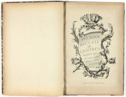 Premier et Deuxième Recueil de Chiffres, 1770, Marillier, Clément Pierre (French, 1740-1808), after