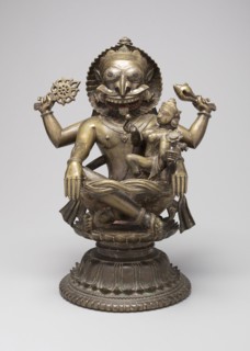 Lion-Headed Incarnation of God Vishnu (Narasimha), c. 15th century, India, Orissa, Orissa, Bronze