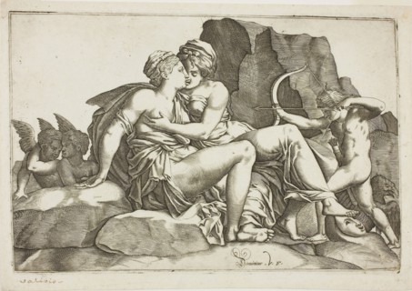 Jupiter and Callisto, 1560/70, Domenico Vito (Italian, active 1576-1586), after Pierre Milan