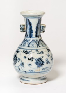 Vase with Loop Handles, Ming dynasty (1368–1644), 15th century, China, Porcelain painted in