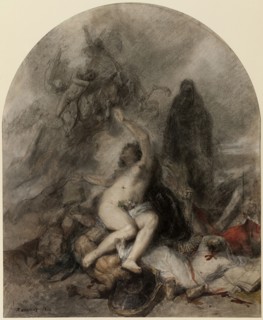 Allegory of War, 1860, Clement-Auguste Andrieux, French, 1829-1880, France, Pen and brown ink, with