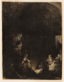 The Entombment, c. 1654, Rembrandt van Rijn, Dutch, 1606-1669, Holland, Etching, with drypoint and