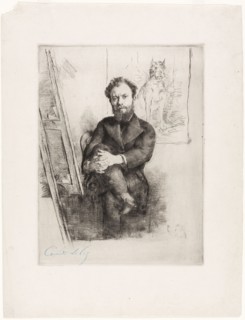 Portrait of Vicomte Ludovic Napoléon Lepic, 1876, Marcellin Gilbert Desboutin, French, 1823-1902,
