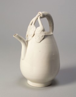 Melon-Shaped Ewer with Triple-Strand Handle, Liao dynasty (907–1124), 11th century, China, Glazed