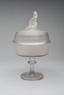 Covered Compote in the Pioneer Pattern, c. 1870, Gillinder and Sons, 1861–c. 1930, Philadelphia or