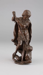 Archangel Michael Overcoming the Devil, c. 1550, French, French, Wood, H: 27.9 cm (11 in.)