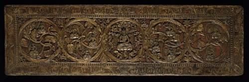 Book Cover for a Manuscript of the Perfection of Wisdom (Ashtashasrika Prajnaparamita) Sutra, 14th