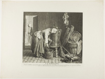The Fountain, 1739, Charles-Nicholas Cochin (French, 1715-1790), after Jean Baptiste Siméon Chardin