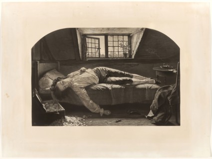 The Death of Chatterton, 1860, Thomas O. Barlow (English, 1824-1889), after Henry Wallis (English,