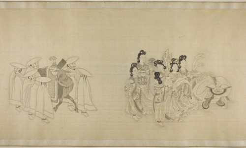 Barbarian Envoys Presenting Tribute, Qing dynasty (1644–1911), c. 1850/1900, Chinese, spurious