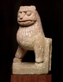 Lion Protome, c. 2nd century, India, Uttar Pradesh, Mathura region, Mathura, Mottled red sandstone,