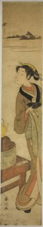 The Waitress Osen of the Kagiya teahouse Carrying a Cup of Tea, c. 1769/70, Suzuki Harunobu ?? ??,