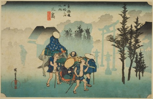 Mishima: Morning Mist (Mishima, asagiri), from the series Fifty-three Stations of the Tokaido Road