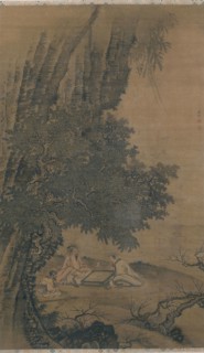 Landscape with Daoist Immortals Playing Weiqi, Ming dynasty (1368–1644), 15th century, Dai Jin,