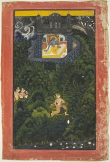Abhisarika Nayika (Heroine Running to Meet her Lover), mid–18th century, India, Rajasthan, Kota,