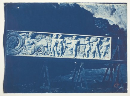 Sculptural Frieze by Cavelier, Minerva Surrounded by the Muses of the Arts, c. 1868, Adolphe