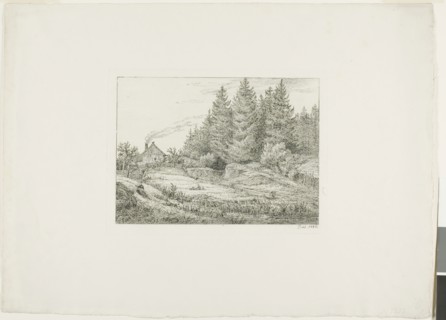 Farmhouse in an Evergreen Forest, 1828, Johan Christian Clausen Dahl, Norwegian, 1788-1857, Norway,