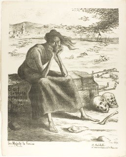 Her Majesty Famine, Queen of Sicily, 1898, published May 22, 1898, Maximilien Luce, French,