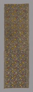 Panel, 1550/1600, Probably Italy, Italy, Silk, plain weave, double-faced needlework embroidered