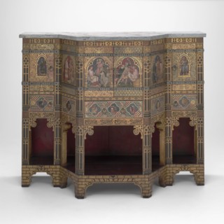 Sideboard and Wine Cabinet, 1859, Designed by William Burges, English, 1827–1881, Painted by