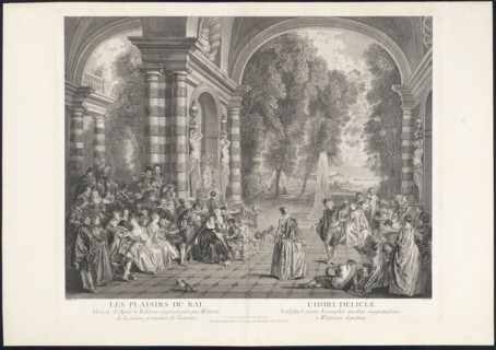 The Pleasures of the Ball, 1730, Jean-Baptiste Gérard Scotin (French, 1698-1745), after Jean