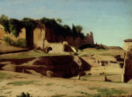 The Imperial Palace on the Palatine, Rome, 1834, Paul-Jean Flandrin, French, 1811-1902, France, Oil