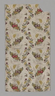 Panel from a Skirt, c. 1753/55, England, Spitalfields, Spitalfields, Silk, gilt-and-silvered-metal