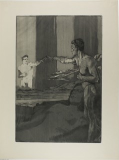 Philosopher, plate three from One Death, Part II, c. 1889, Max Klinger, German, 1857-1920, Germany,