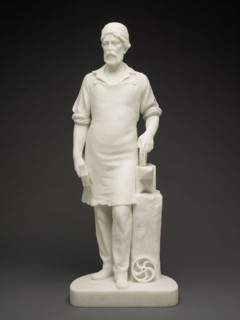 Machinist, c. 1859, Emma Stebbins, American, 1815–1882, United States, Marble, 74.9 × 29.2 × 29.2