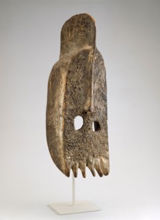 Mask, Late 19th century, Sha or Kulere, Nigeria, Coastal West Africa, Nigeria, Wood and rubber, H.