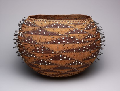 Wedding Basket, c. 1895, Pomo, Northern California, United States, California, Plant fibers,