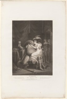Prince Hal and Poins Surprise Falstaff with Doll Tearsheet, 1795, William Satchwell Leney (English,
