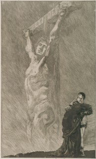 Suffer!, plate fourteen from A Life, 1884, Max Klinger (German, 1857-1920), printed by Otto Felsing