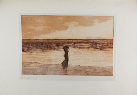 Abandoned, plate five from A Life, 1884, Max Klinger (German, 1857-1920), printed by Otto Felsing