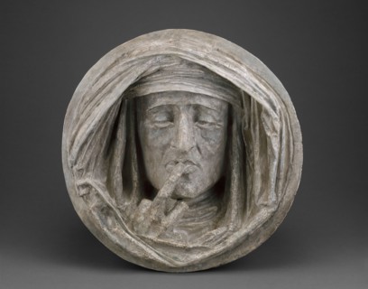 Le Silence, 1842/43, Auguste Préault, French, 1809-1879, France, Plaster, Diameter: 40 cm (15 3/4