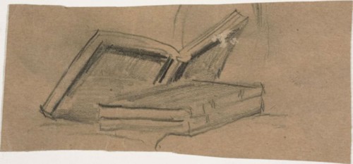 Sketch of Two Books, n.d., William Michael Harnett, American, born Ireland, 1848-1892, United