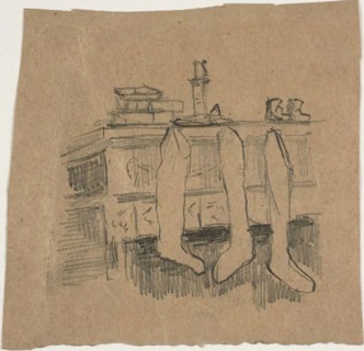 Christmas Stockings Hanging Over the Fireplace, n.d., William Michael Harnett, American, born