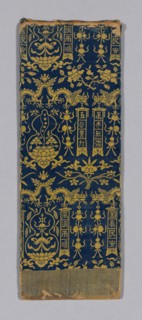 Sutra Cover, Ming dynasty (1368–1644), c. 1590s, China, Silk, plain weave double cloth with bands