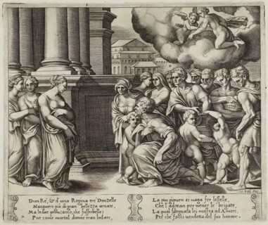 The People Rendering Divine Honors to Psyche, 1530/40, Master of the Die (Italian, active c.
