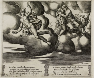 Cupid Begging Jupiter for Mercy for Psyche, 1530/40, Master of the Die (Italian, active c.