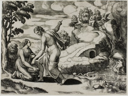 Venus Ordering Psyche to Seek Water From a Fountain Guarded by Dragons, 1530/40, Master of the Die