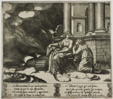 Proserpina Gives Psyche the Box of Beauty, 1530/40, Master of the Die (Italian, active c.