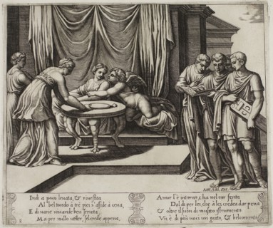 Other Nymphs Serving Psyche at the Table, 1530/40, Master of the Die (Italian, active c.
