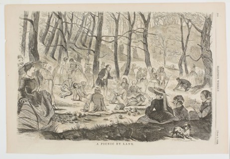 A Picnic By Land, published June 5, 1858, Winslow Homer (American, 1836-1910), published by